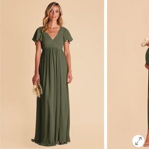 Hannah Dress - Chiffon Olive